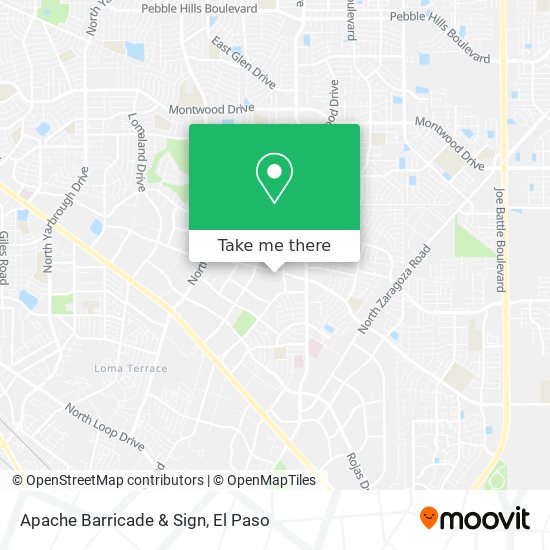 Apache Barricade & Sign map