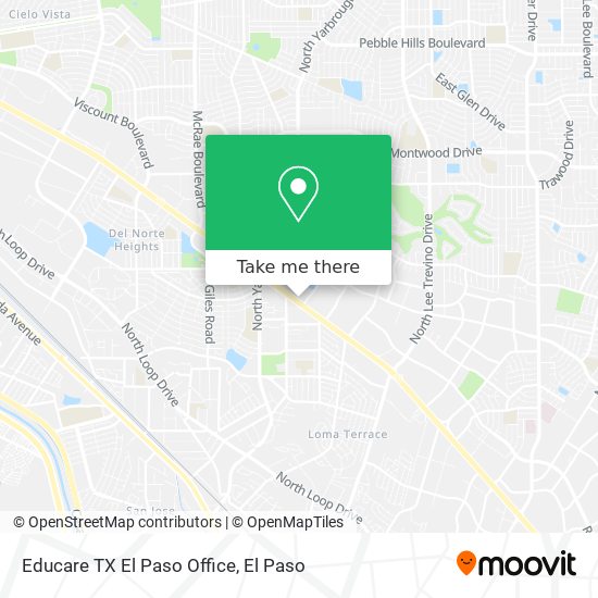 Educare TX El Paso Office map