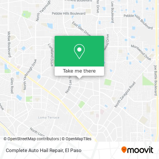 Mapa de Complete Auto Hail Repair