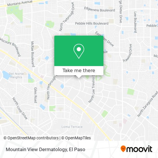 Mountain View Dermatology map