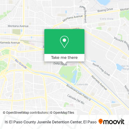 Iti El Paso County Juvenile Detention Center map