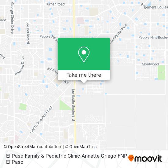 El Paso Family & Pediatric Clinic-Annette Griego FNP map