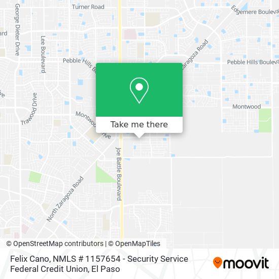 Mapa de Felix Cano, NMLS # 1157654 - Security Service Federal Credit Union