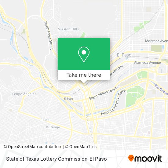 State of Texas Lottery Commission map