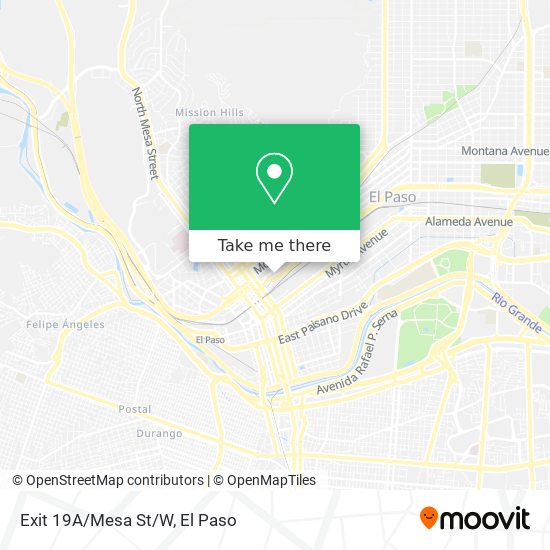 Mapa de Exit 19A/Mesa St/W