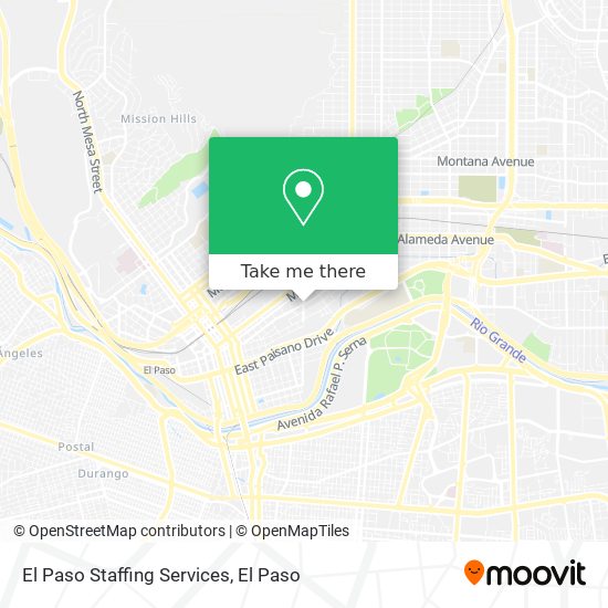 Mapa de El Paso Staffing Services