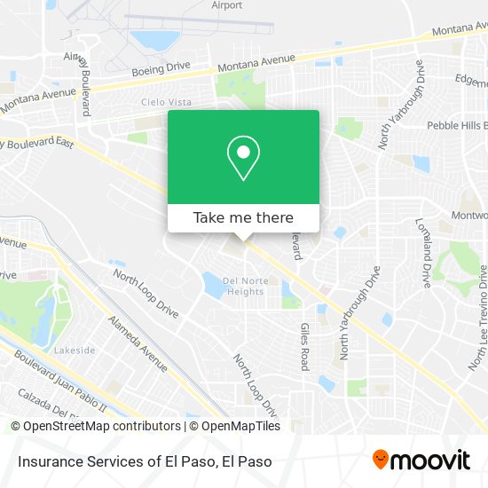 Insurance Services of El Paso map