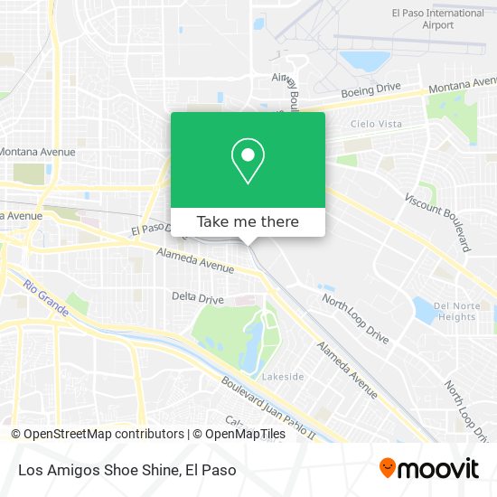 Los Amigos Shoe Shine map