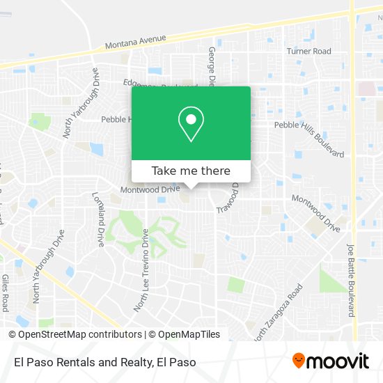 El Paso Rentals and Realty map