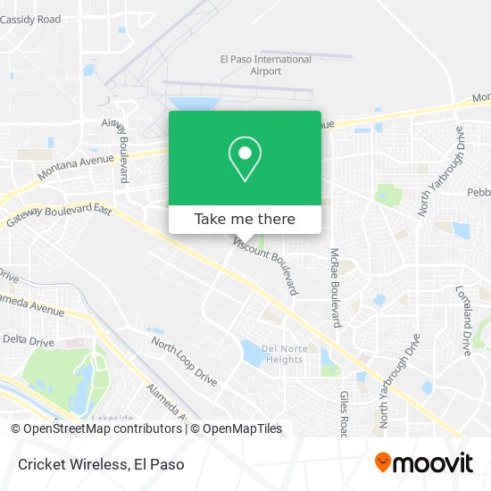 Mapa de Cricket Wireless