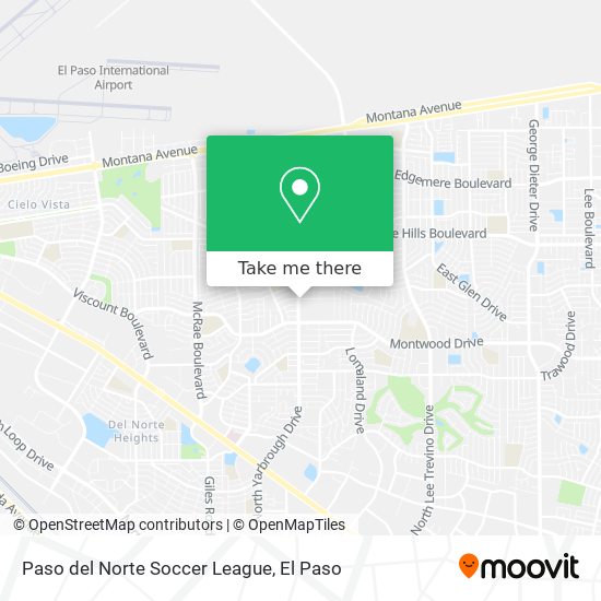 Mapa de Paso del Norte Soccer League