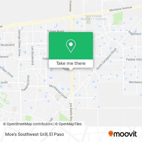 Mapa de Moe's Southwest Grill
