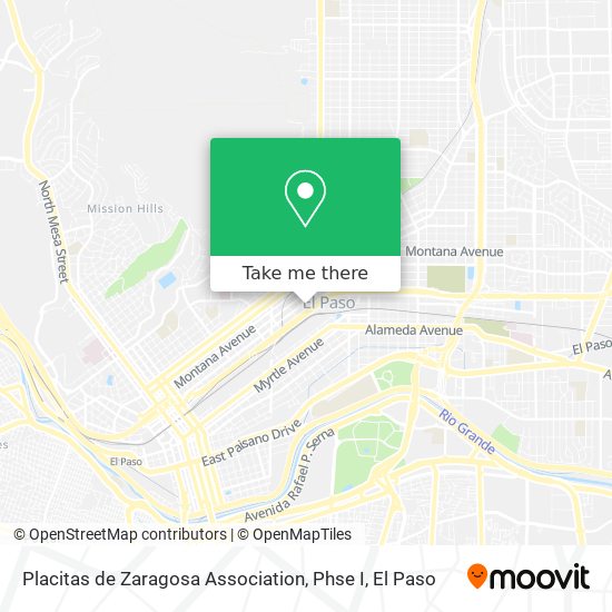 Mapa de Placitas de Zaragosa Association, Phse I