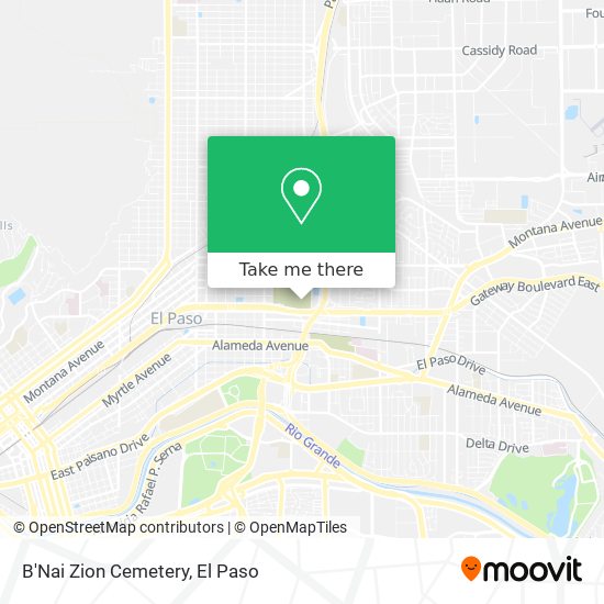 B'Nai Zion Cemetery map