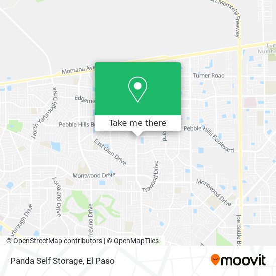 Mapa de Panda Self Storage