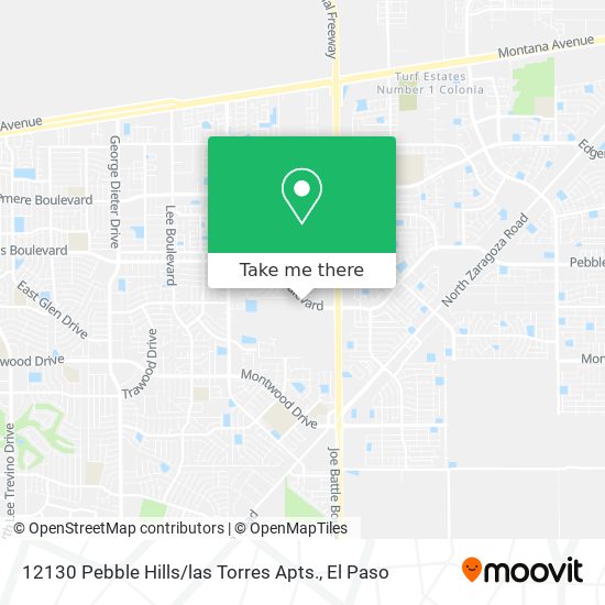 12130 Pebble Hills / las Torres Apts. map