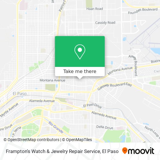 Mapa de Frampton's Watch & Jewelry Repair Service