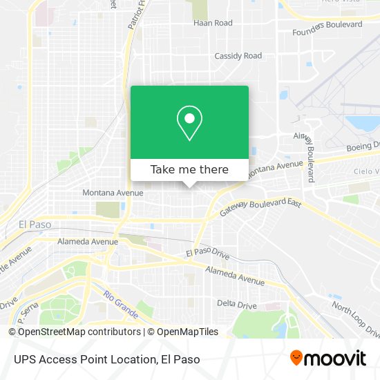 Mapa de UPS Access Point Location