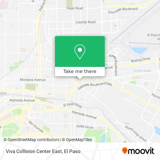 Viva Collision Center East map