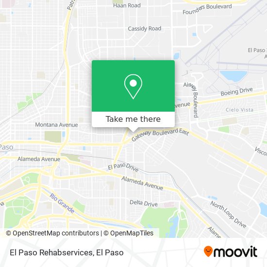 El Paso Rehabservices map