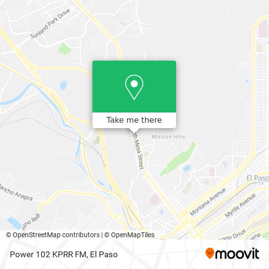 Power 102 KPRR FM map