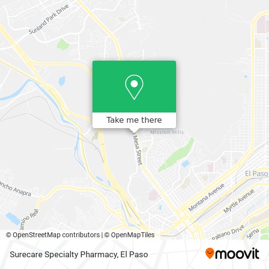 Mapa de Surecare Specialty Pharmacy