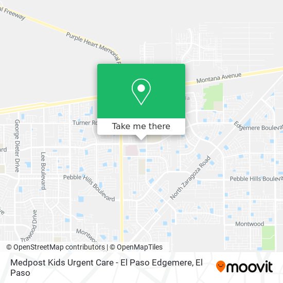 Medpost Kids Urgent Care - El Paso Edgemere map