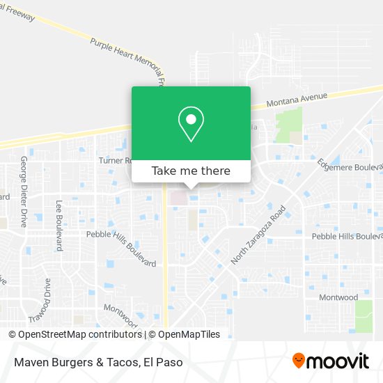 Maven Burgers & Tacos map