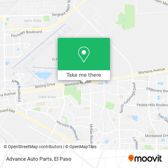 Advance Auto Parts map