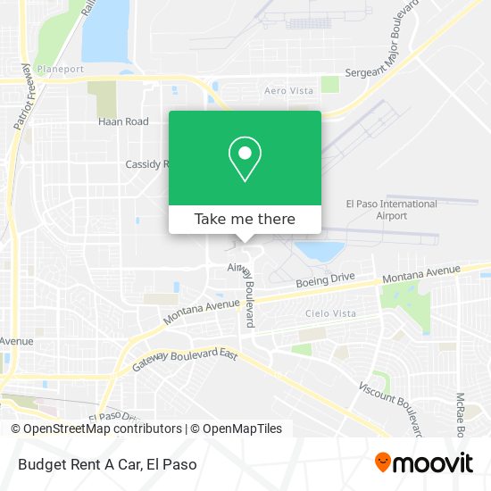 Budget Rent A Car map