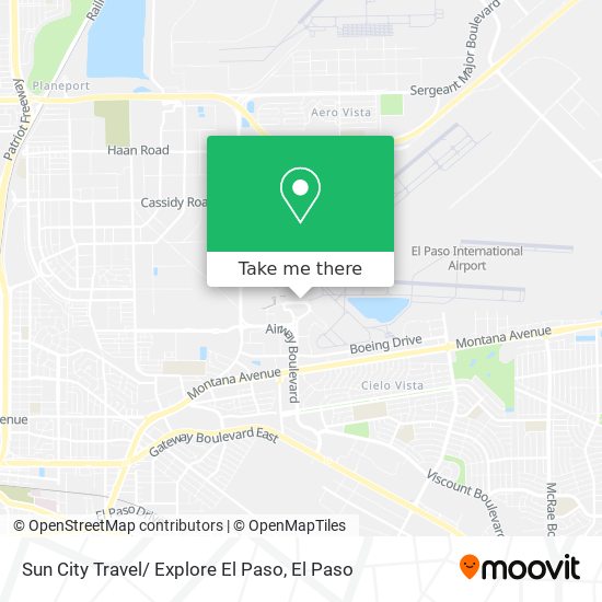 Sun City Travel/ Explore El Paso map