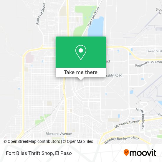 Mapa de Fort Bliss Thrift Shop