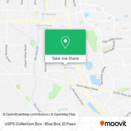 Mapa de USPS Collection Box - Blue Box