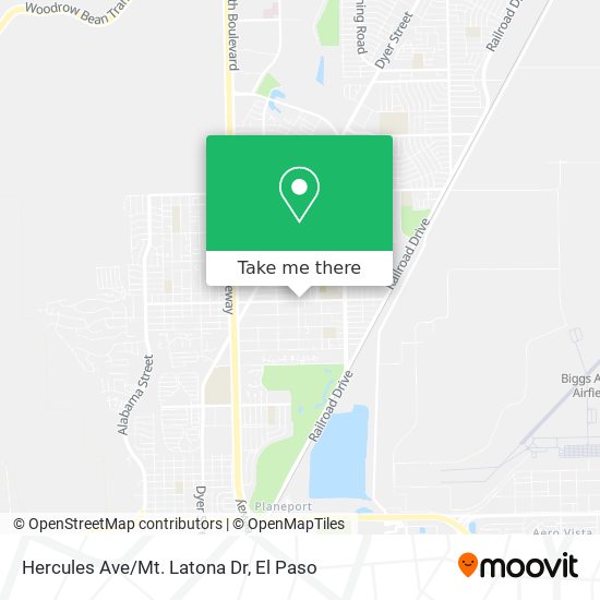 Hercules Ave/Mt. Latona Dr map
