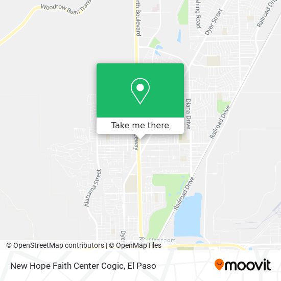 New Hope Faith Center Cogic map