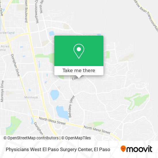 Physicians West El Paso Surgery Center map