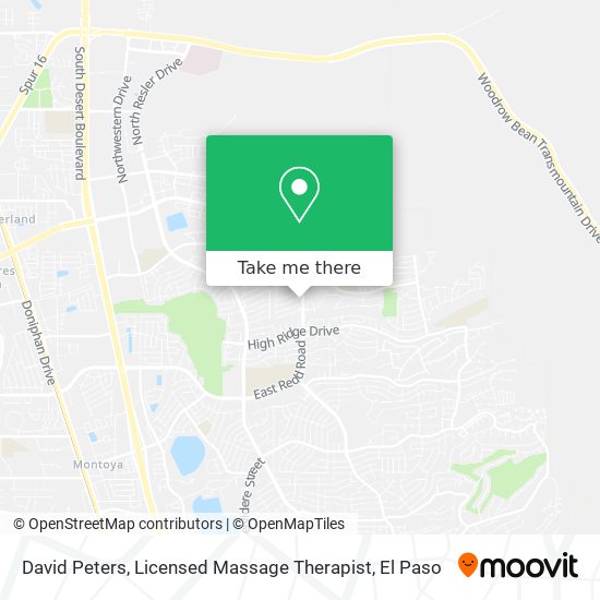 Mapa de David Peters, Licensed Massage Therapist