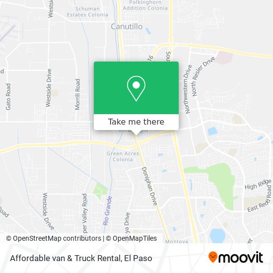 Mapa de Affordable van & Truck Rental