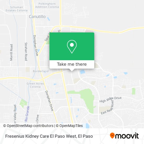 Fresenius Kidney Care El Paso West map