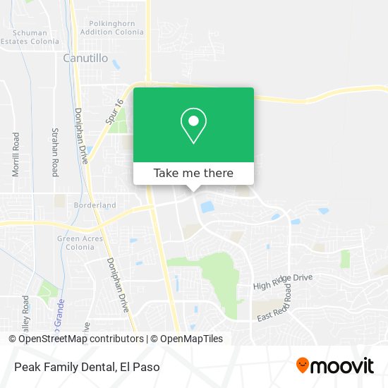 Mapa de Peak Family Dental