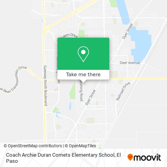 Coach Archie Duran Comets Elementary School map