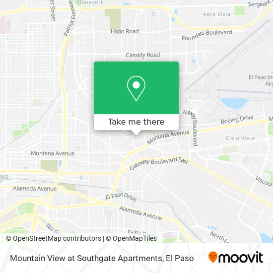 Mapa de Mountain View at Southgate Apartments