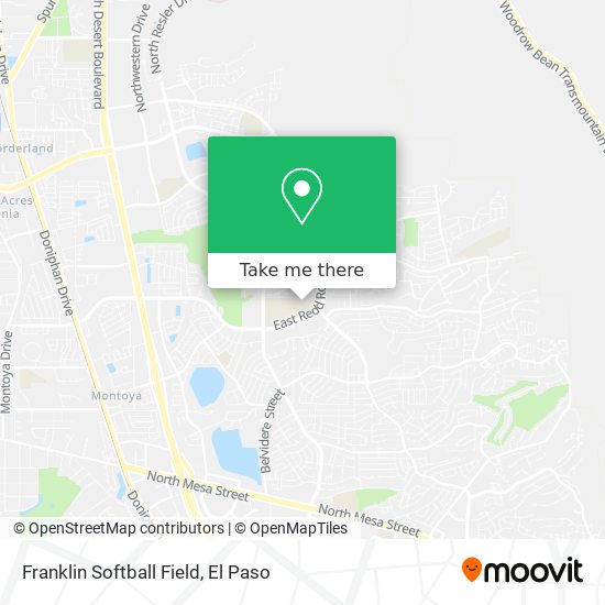 Franklin Softball Field map