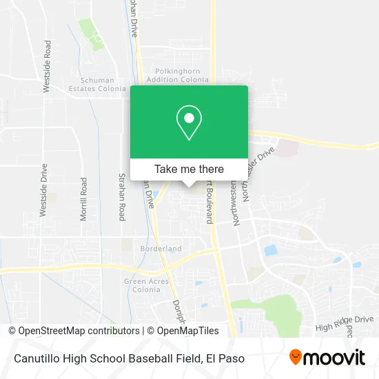 Canutillo High School Baseball Field map