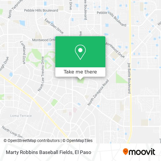 Marty Robbins Baseball Fields map