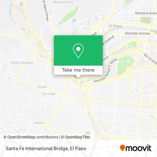 Santa Fe International Bridge map