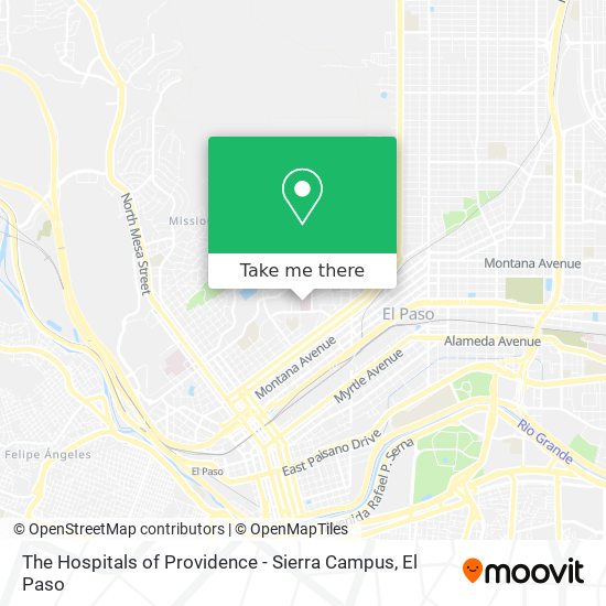 The Hospitals of Providence - Sierra Campus map