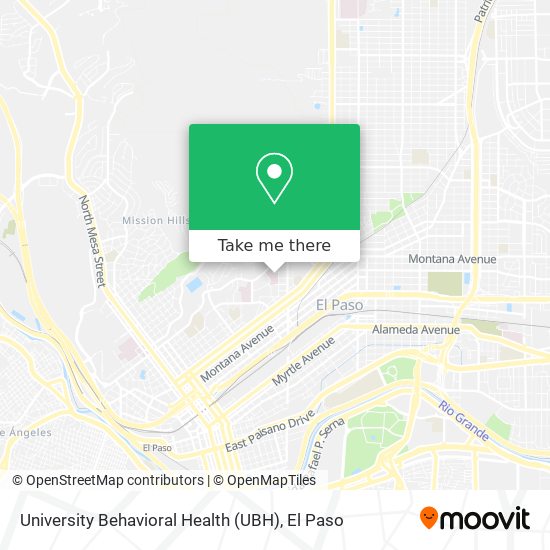 University Behavioral Health (UBH) map