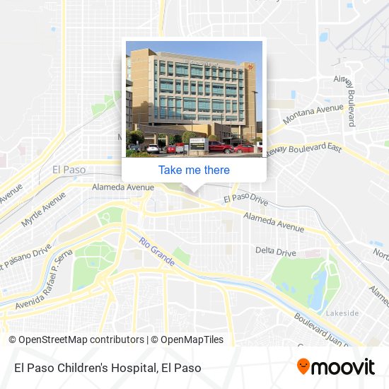 El Paso Children's Hospital map