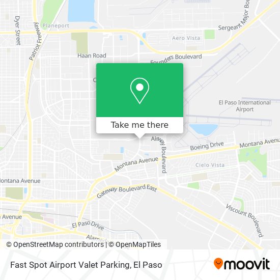 Fast Spot Airport Valet Parking map